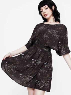 Disturbia Peaseblossom Celestial Tie Back Mini Dress - Size UK 16 / US 12 - NWT